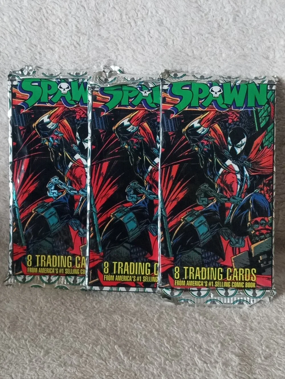 Spawn Trading Card Packs - Comic Art Design (Black, Red, Green)